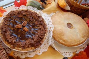 apple pie and chocolate pie
