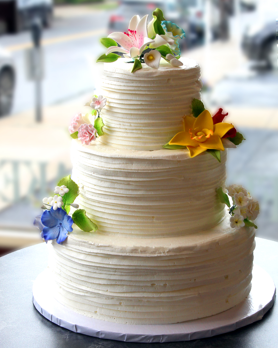 Wedding Cake with Flowers 3 tier IG2